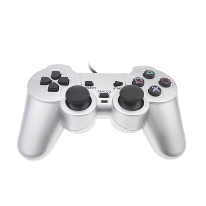 Wired Gamepad Dual Motor Vibration Silver Fuel Injection Gamepad Suitable For PS2, For PS2 - ORIWHIZSony AccessoriesSony Accessories GamepadsToys & Hobbies