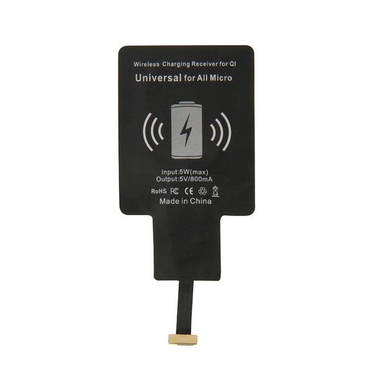 Wireless Charging Receiver For QI, Universal for All Micro, For Micro USB Phones - ORIWHIZ