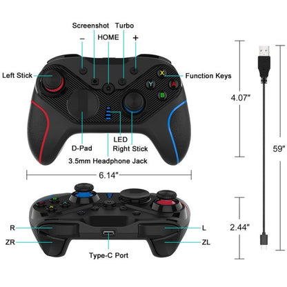 Wireless Gamepad With Wake - Up For Nintendo Switch/Android/IOS/PC, Style:, S818 Left Blue + Bracket, S818 Left Red + Bracket, S818 Left Blue, S818 Left Red, S818 Green Black, S818 Green Black + Bracket - ORIWHIZNintendo AccessoriesNintendo Accessories GamepadsToys & Hobbies