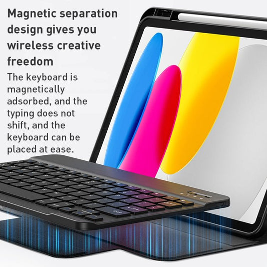 WiWU Skin Feel Magnetic Detachable Keyboard Tablet Case, For iPad 10th Gen 10.9 2022, For iPad Air 2022 / iPad Pro 11 2021, For iPad 10.2 2021 / Air 2019 - ORIWHIZApple AccessoriesiPad KeyboardiPad Keyboard Universal