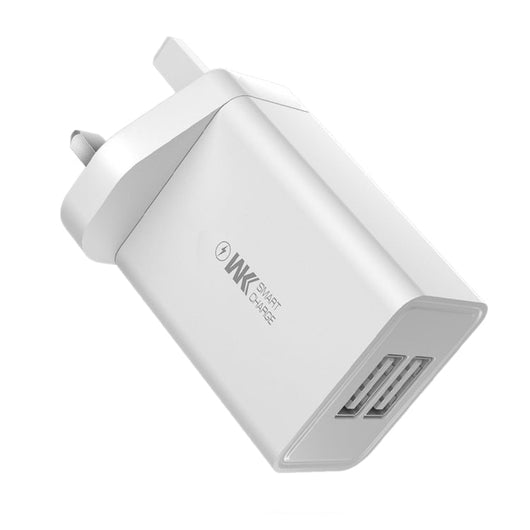 WK WP - U56 2A Dual USB Fast Charging Travel Charger Power Adapter,, UK Plug, EU Plug - ORIWHIZ