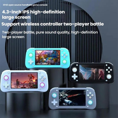 XF43 Retro Handheld Game Console Open Source 4.3 Inch Large Screen Gaming Video Players Console, 64G, 128G - ORIWHIZPocket ConsolePocket Console & AccessoriesToys & Hobbies