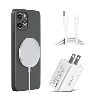XJ - 32 3 in 1 15W Magnetic Suction Wreless Charging + PD 20W USB - C / Type - C Travel Charging + USB - C / Type - C to 8 Pin Fast Charging Cable for iPhone Series, US Plug, EU Plug, UK Plug - ORIWHIZ