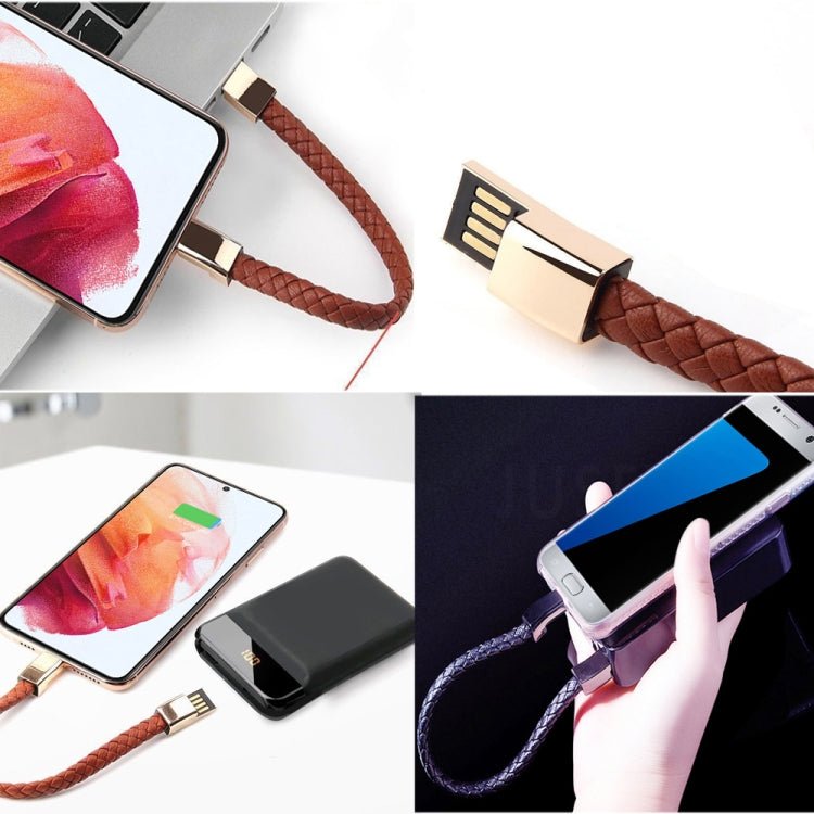 XJ - 72 20cm USB to USB - C / Type - C Bracelet Charging Data Cable, 20cm Type - C, Type - C - ORIWHIZ
