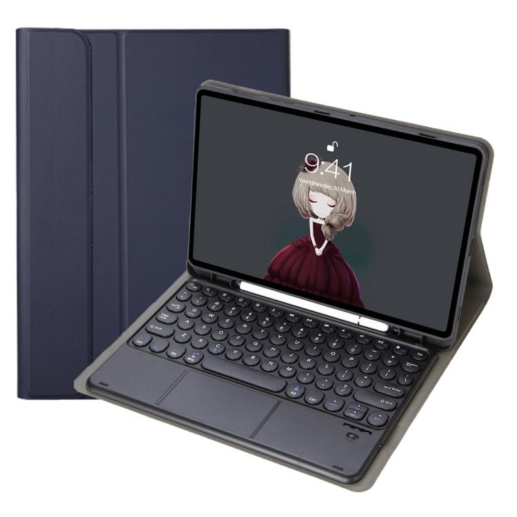 YA098B - A Detachable Lambskin Texture Round Keycap Bluetooth Keyboard Leather Case with Touch Control & Pen Slot & Stand, For iPad Air 5 / 4 10.9 inch 2020 / Pro 11 inch 2020 / 2018, For iPad 10.2 (2020) & (2019) / Air 3 10.5 inch / Pro 10.5 inch�������... - ORIWHIZApple AccessoriesiPad KeyboardiPad Keyboard Universal