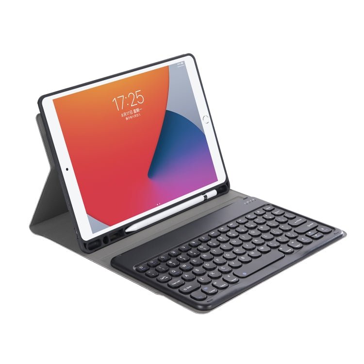 YA098B Detachable Lambskin Texture Round Keycap Bluetooth Keyboard Leather Case with Pen Slot & Stand, For iPad Air 5 / 4 10.9 inch 2020 / Pro 11 inch 2020 / 2018, For iPad 10.2 (2020) & (2019) / Air 3 10.5 inch / Pro 10.5 inch�������������������������... - ORIWHIZiPad Keyboard Samsung KeyboardMobile AccessoriesTablet PC Keyboard