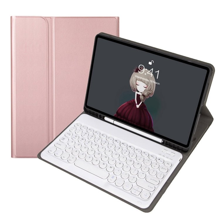YA098B Detachable Lambskin Texture Round Keycap Bluetooth Keyboard Leather Case with Pen Slot & Stand, For iPad Air 5 / 4 10.9 inch 2020 / Pro 11 inch 2020 / 2018, For iPad 10.2 (2020) & (2019) / Air 3 10.5 inch / Pro 10.5 inch�������������������������... - ORIWHIZiPad Keyboard Samsung KeyboardMobile AccessoriesTablet PC Keyboard