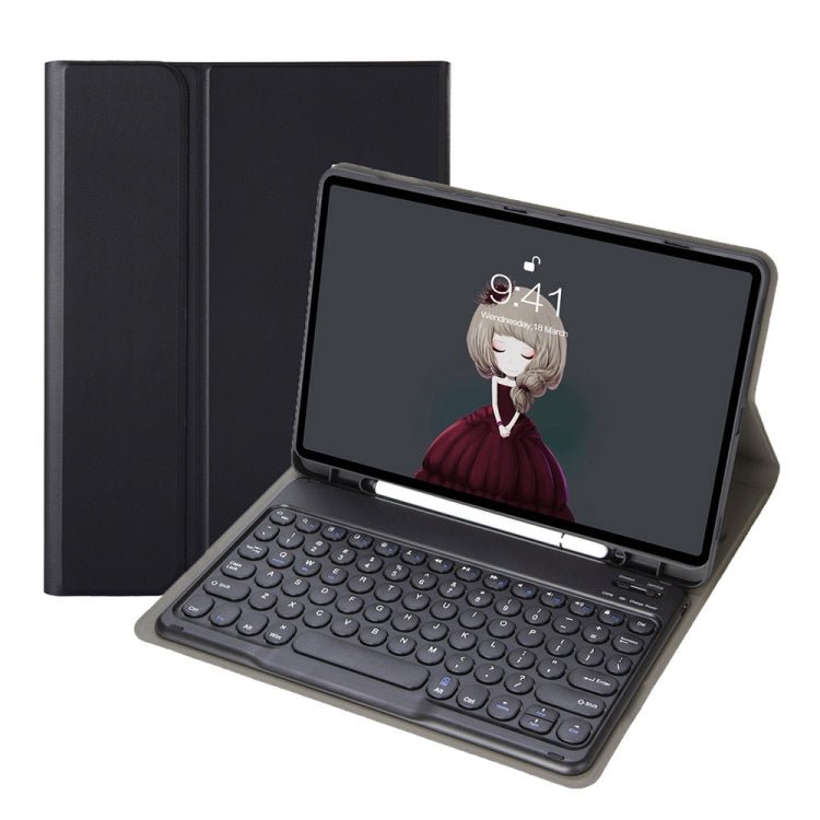 YA098B Detachable Lambskin Texture Round Keycap Bluetooth Keyboard Leather Case with Pen Slot & Stand, For iPad Air 5 / 4 10.9 inch 2020 / Pro 11 inch 2020 / 2018, For iPad 10.2 (2020) & (2019) / Air 3 10.5 inch / Pro 10.5 inch�������������������������... - ORIWHIZiPad Keyboard Samsung KeyboardMobile AccessoriesTablet PC Keyboard