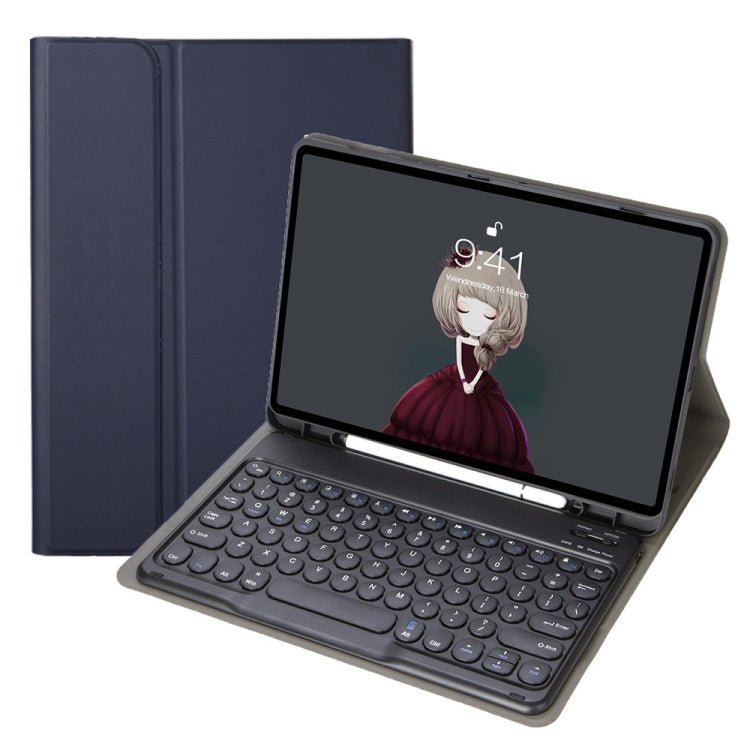 YA098B Detachable Lambskin Texture Round Keycap Bluetooth Keyboard Leather Case with Pen Slot & Stand, For iPad Air 5 / 4 10.9 inch 2020 / Pro 11 inch 2020 / 2018, For iPad 10.2 (2020) & (2019) / Air 3 10.5 inch / Pro 10.5 inch�������������������������... - ORIWHIZiPad Keyboard Samsung KeyboardMobile AccessoriesTablet PC Keyboard