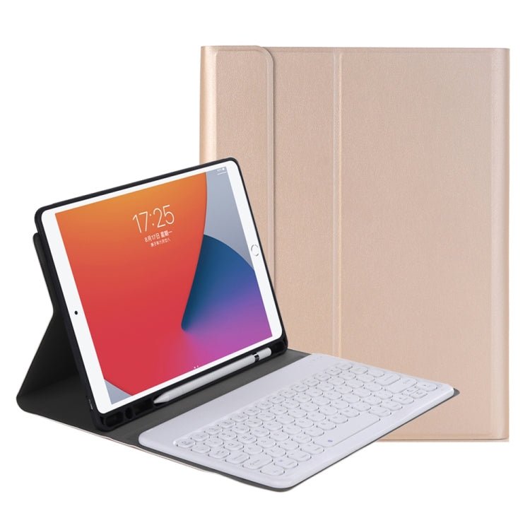YA098B Detachable Lambskin Texture Round Keycap Bluetooth Keyboard Leather Case with Pen Slot & Stand, For iPad Air 5 / 4 10.9 inch 2020 / Pro 11 inch 2020 / 2018, For iPad 10.2 (2020) & (2019) / Air 3 10.5 inch / Pro 10.5 inch�������������������������... - ORIWHIZiPad Keyboard Samsung KeyboardMobile AccessoriesTablet PC Keyboard