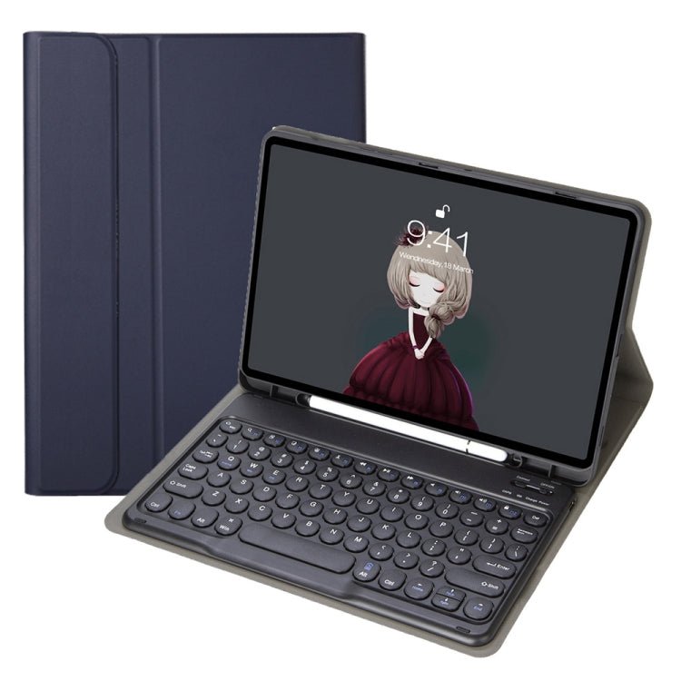 YA098B Detachable Lambskin Texture Round Keycap Bluetooth Keyboard Leather Case with Pen Slot & Stand, For iPad Air 5 / 4 10.9 inch 2020 / Pro 11 inch 2020 / 2018, For iPad 10.2 (2020) & (2019) / Air 3 10.5 inch / Pro 10.5 inch�������������������������... - ORIWHIZiPad Keyboard Samsung KeyboardMobile AccessoriesTablet PC Keyboard