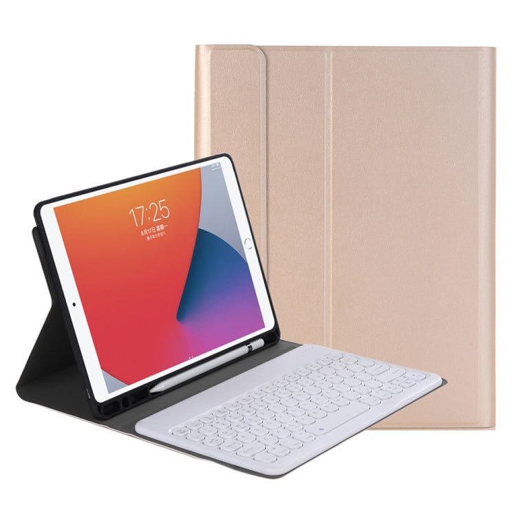 YA098B Detachable Lambskin Texture Round Keycap Bluetooth Keyboard Leather Case with Pen Slot & Stand, For iPad Air 5 / 4 10.9 inch 2020 / Pro 11 inch 2020 / 2018, For iPad 10.2 (2020) & (2019) / Air 3 10.5 inch / Pro 10.5 inch�������������������������... - ORIWHIZiPad Keyboard Samsung KeyboardMobile AccessoriesTablet PC Keyboard