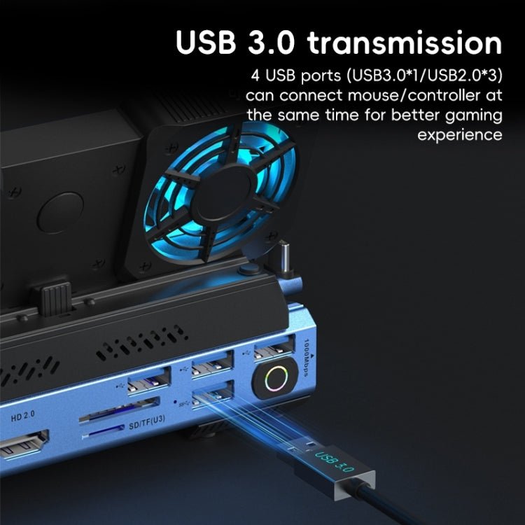 YCE - V279A 9 in 1 USB - C Gaming Dock Station with Detachable Fan, 9 in 1 - ORIWHIZSteam Deck AccessoriesSteam Deck Accessories Other AccessoriesToys & Hobbies