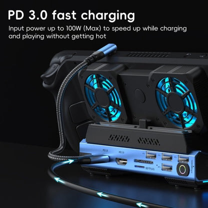 YCE - V279A 9 in 1 USB - C Gaming Dock Station with Detachable Fan, 9 in 1 - ORIWHIZSteam Deck AccessoriesSteam Deck Accessories Other AccessoriesToys & Hobbies