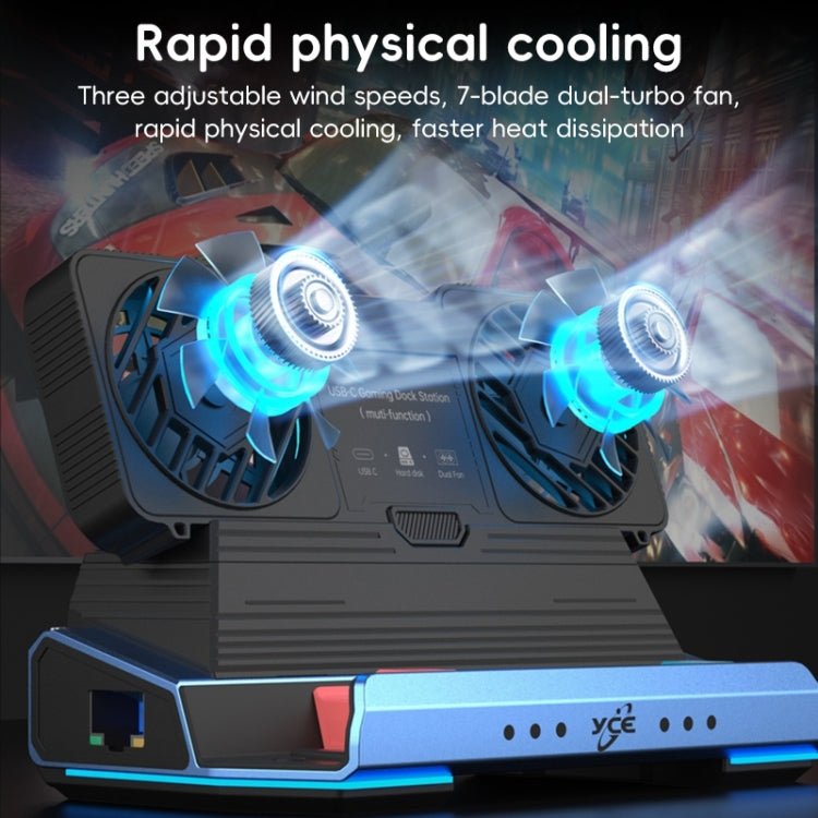 YCE - V279A 9 in 1 USB - C Gaming Dock Station with Detachable Fan, 9 in 1 - ORIWHIZSteam Deck AccessoriesSteam Deck Accessories Other AccessoriesToys & Hobbies