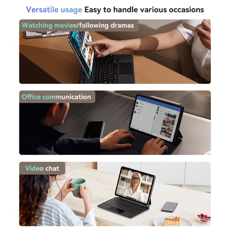Yesido Dual - sided Clip Magnetic Keyboard Leather Case, For iPad Pro 11 2022 / Air 10.9 2022, For iPad 10th Gen 10.9 2022 - ORIWHIZApple AccessoriesiPad KeyboardiPad Keyboard For iPad Pro