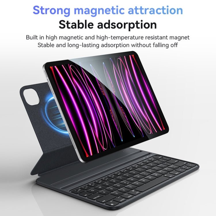 Yesido Dual - sided Clip Magnetic Keyboard Leather Case, For iPad Pro 11 2022 / Air 10.9 2022, For iPad 10th Gen 10.9 2022 - ORIWHIZApple AccessoriesiPad KeyboardiPad Keyboard For iPad Pro