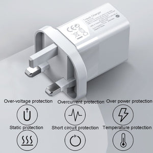 Yesido YC32PD20W + QC3.0 Dual - port Fast Charging Head Mobile Phone Charger, YC32 UK Plug, YC32 EU Plug - ORIWHIZ