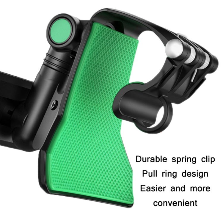YF011 Car Central Control Instrument Panel Mobile Phone Bracket With Number Plate, Black Gray, Black Green - ORIWHIZ