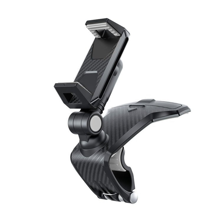YF011 Car Central Control Instrument Panel Mobile Phone Bracket With Number Plate, Black Gray, Black Green - ORIWHIZ