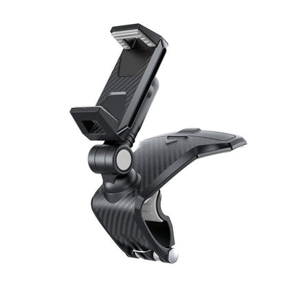 YF011 Car Central Control Instrument Panel Mobile Phone Bracket With Number Plate, Black Gray, Black Green - ORIWHIZ