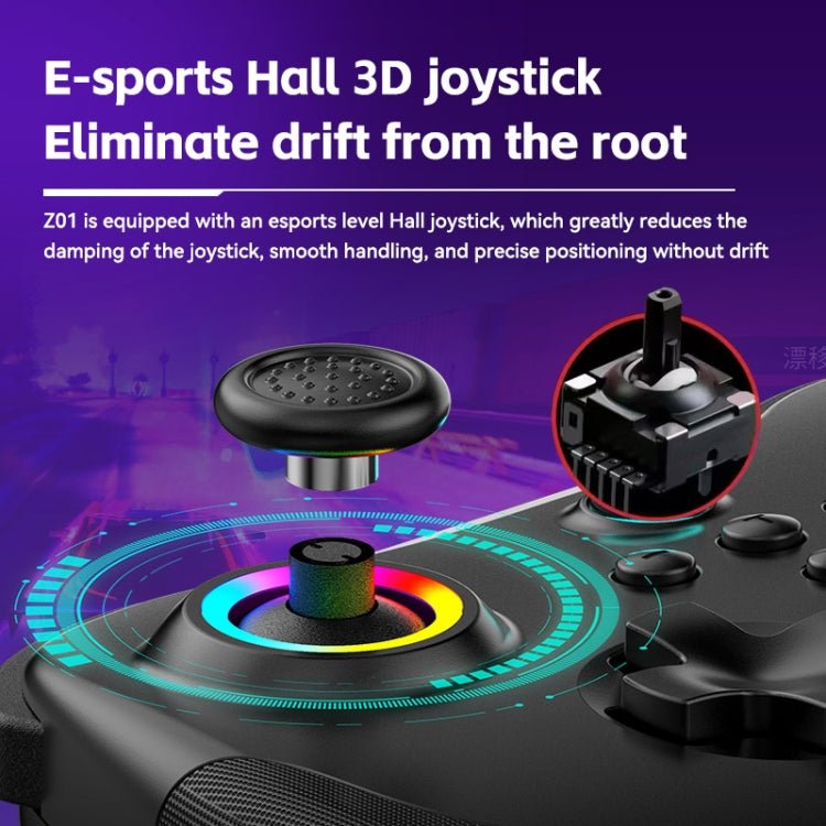 Z01 Wireless Gaming Vortex Dual Hall Body Grip For Switch / PS3 / PS4 / Adroid / IOS, White, black, green - ORIWHIZGame AccessoriesGamepadsNintendo Accessories