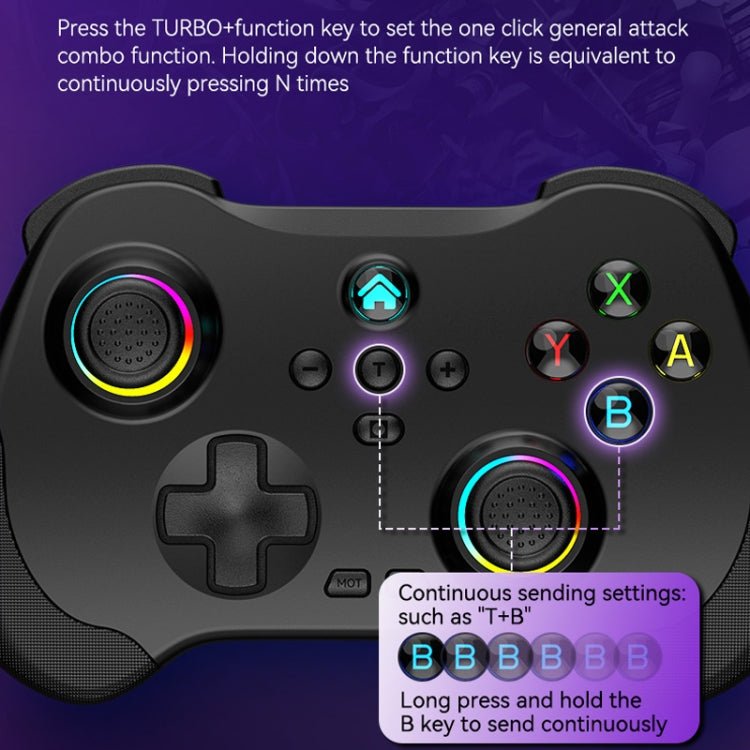 Z01 Wireless Gaming Vortex Dual Hall Body Grip For Switch / PS3 / PS4 / Adroid / IOS, White, black, green - ORIWHIZGame AccessoriesGamepadsNintendo Accessories