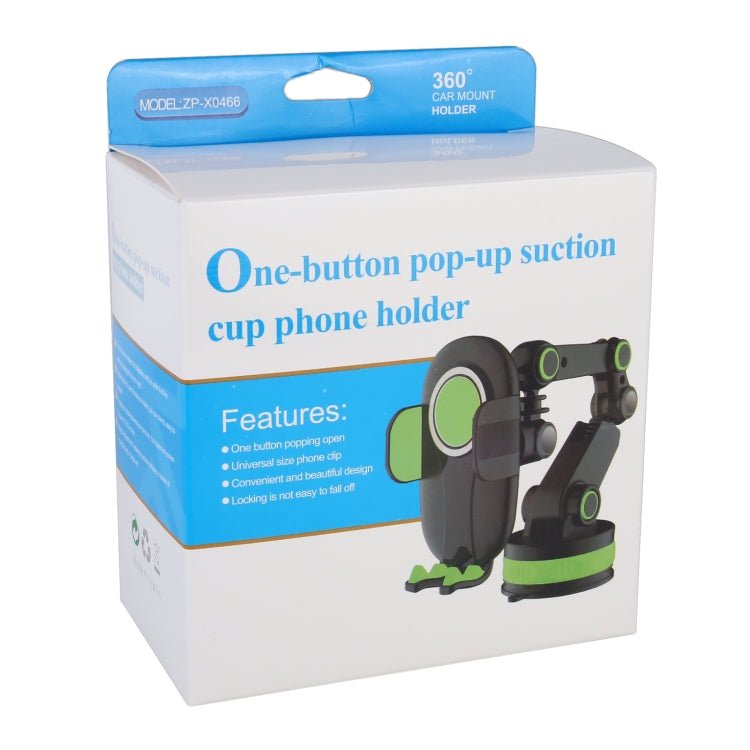 ZP - X0466 Car 360 Degree Rotating Telescopic Folding Round Suction Cup Mobile Phone Holder, ZP - X0466 (Green), ZP - X0466 (Grey) - ORIWHIZ