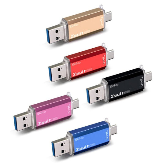 Zsuit Zstpc3 2 in 1 Type - C Interface Metal Phone U Disk, Randon Color Delivery, 8GB, 16GB, 32GB, 64GB, 128GB - ORIWHIZ