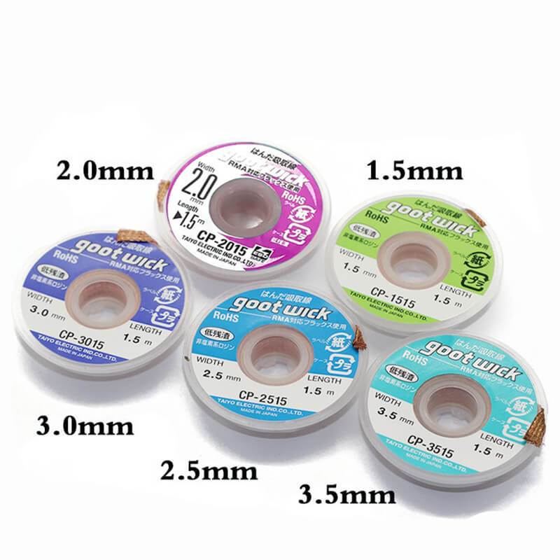 100FIX High Quality GOOT Desoldering Wick with Braided Copper Wire 2015 1515 3015 3515 2515 - ORIWHIZ