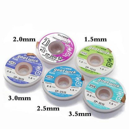 100FIX High Quality GOOT Desoldering Wick with Braided Copper Wire 2015 1515 3015 3515 2515 - ORIWHIZ