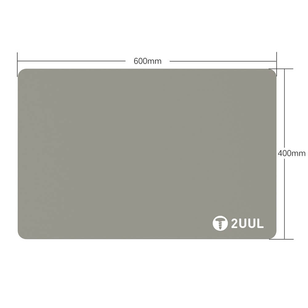 2UUL ST91 Grey Anti-Static Mat 40*60cm Heat Resistance Soldering Station Silicon Work Mat for BGA Welding Rework - ORIWHIZ