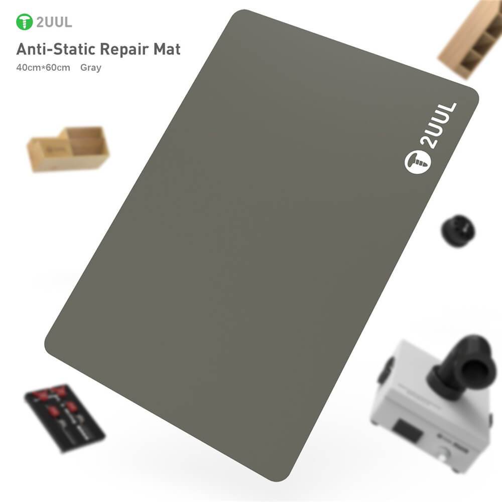 2UUL ST91 Grey Anti-Static Mat 40*60cm Heat Resistance Soldering Station Silicon Work Mat for BGA Welding Rework - ORIWHIZ
