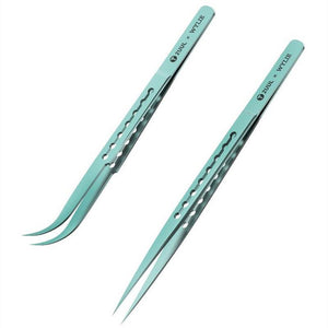 2UUL & WYLIE Ti11 Ti12 Titanium Alloy Tweezers Straight Curve Tip Forceps for Phone Motherboard Precise Wire Jump Chip IC Repair - ORIWHIZ