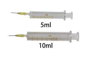 50pcs Glass Syringe Mobile Phone Repair Special Welding Oil Welding Container Syringe 5ml 10ml Syringe with 5 Needle - ORIWHIZ