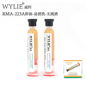 50pcs WYLIE 223A syringe welding oil laser label anti-counterfeit BGA advanced environmental protection solder paste. - ORIWHIZ