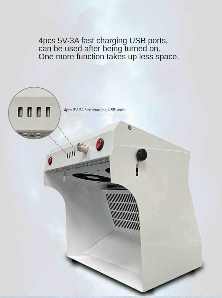 Anti-Static Clean Dust-Free Room Build-in Smoking Instrument Workbench Cleaning Working Room Fume Anti Dust Working Bench Adjustable Wind For LCD Refurbish Phone Repair Room - ORIWHIZ