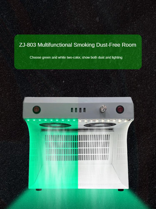Anti-Static Clean Dust-Free Room Build-in Smoking Instrument Workbench Cleaning Working Room Fume Anti Dust Working Bench Adjustable Wind For LCD Refurbish Phone Repair Room - ORIWHIZ