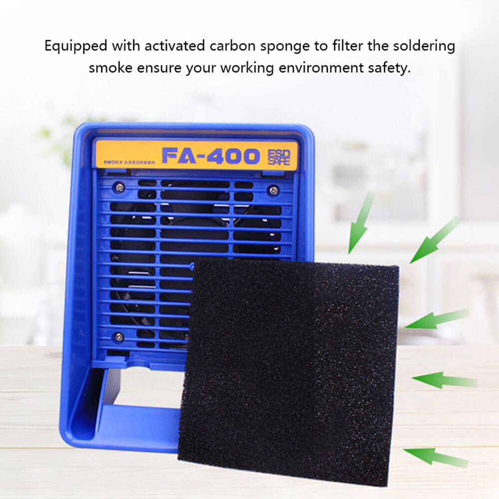 FA-400 Solder Iron Smoke Absorber Fume Extractor Soldering Air Blower Desktop Exhaust Fan Ventilator Smoke Absorb Machine - ORIWHIZ