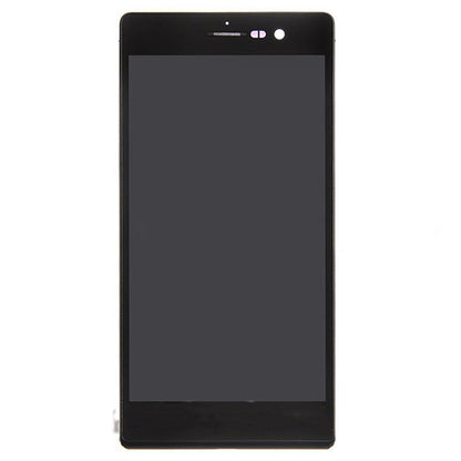 For Huawei P7 Complete Screen Assembly With Bezel Black - Oriwhiz Replace Parts