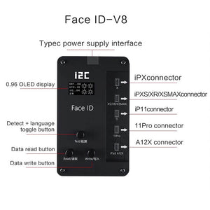 i2C IFace-V8 Dot Matrix Projection Repair Programmer Camera Lattice Repair Replace Dot Cable FACE ID for iphone 12pro 12 11 11pro 11promax - ORIWHIZ