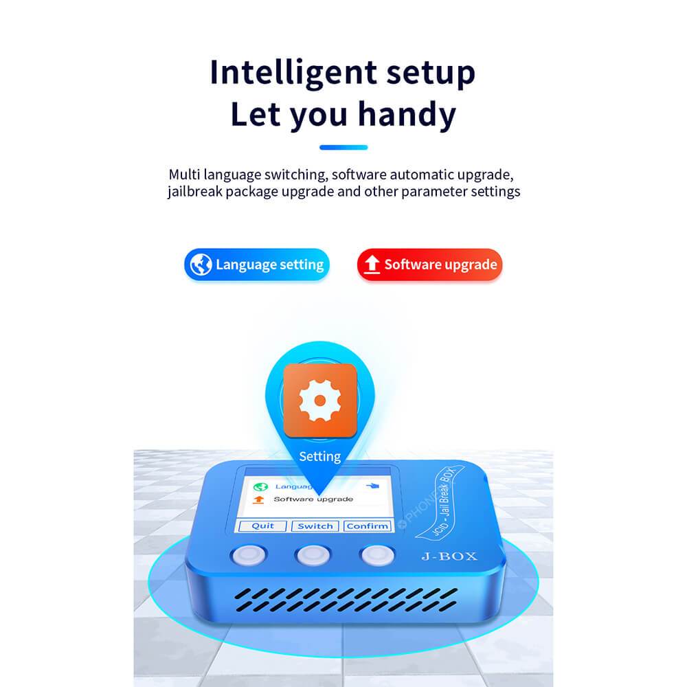 J BOX jail break box jcid Programmer for bypass ID & icloud Password on iOS device for iphone ipad Check wifi bluetooth address - ORIWHIZ