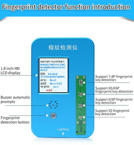 JC Fingerprint Detector TT01 for iPhone5S 6G 6S 6P 6SP 7G 7P 8G 8P Home Button Diagnostic Touch ID Function Tester Phone Repair - ORIWHIZ