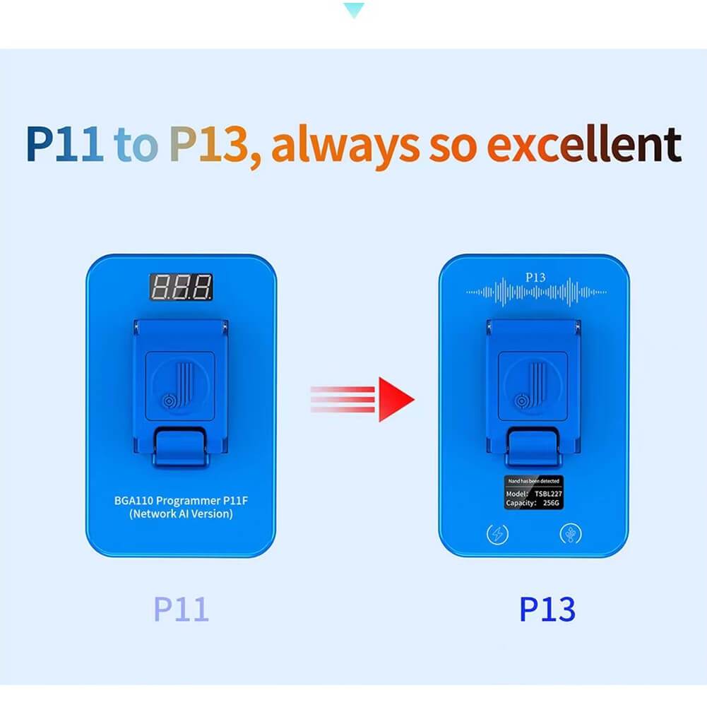 JC P13 BGA110 Programmer NAND Read Write Programmer for iPhoneSE2 8P X XR XS XSMAX 13 PRO NAND Memory Upgrade Error Repair Tool - ORIWHIZ