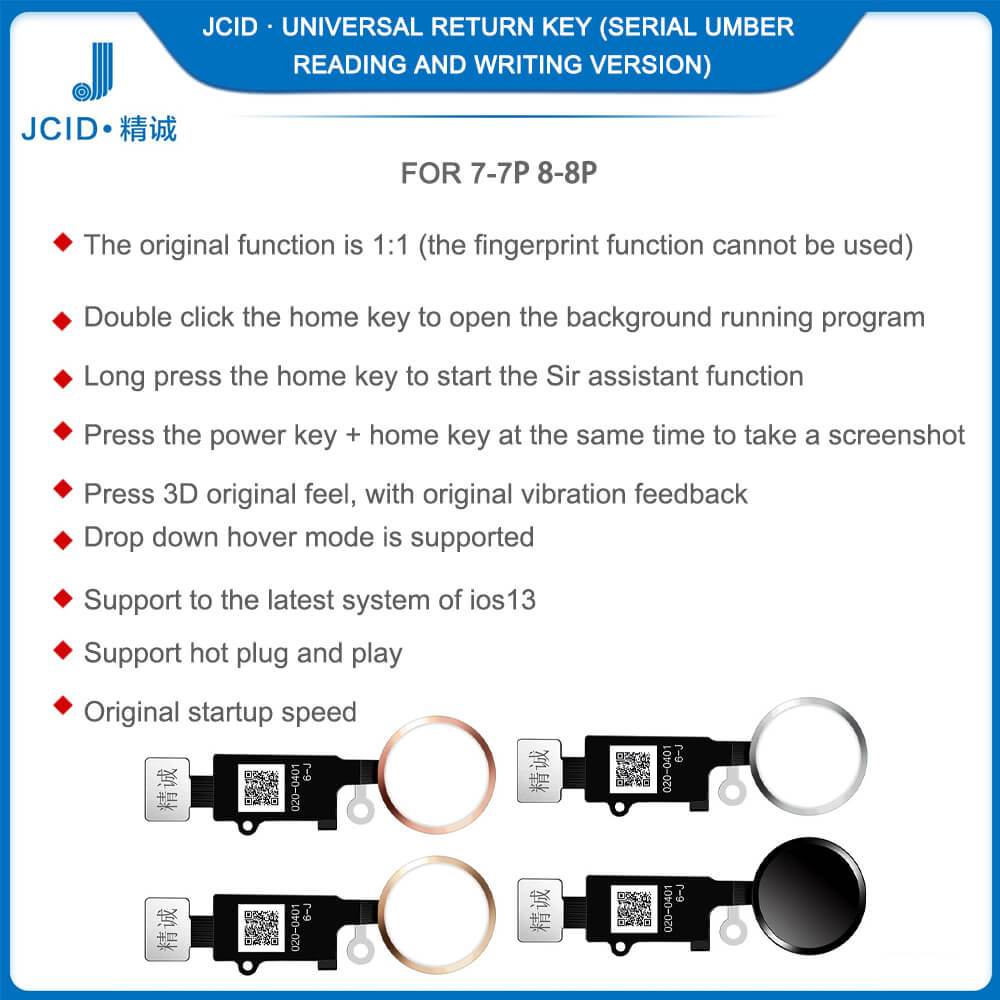 JC Universal Home Button Flex for iPhone 7 7 plus 8 8 Plus Keypad Return On Off Function Solution - ORIWHIZ