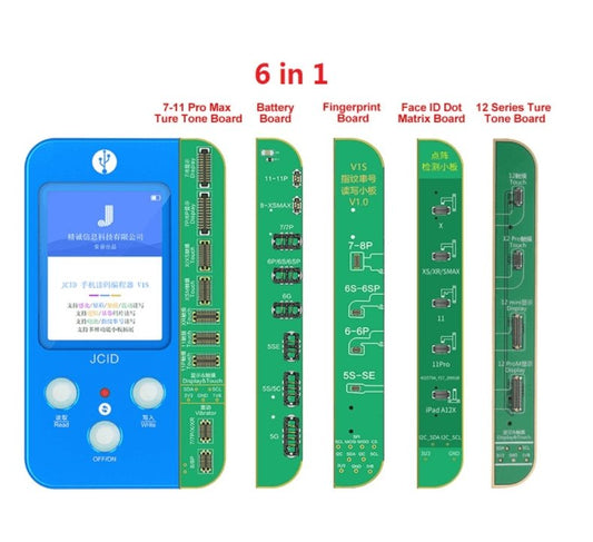 JC V1S for iPhone 7 8 8P X Photosensitive Original Color Touch shock Battery Fingerprint SN Programmer for Matrix X-11 PRO MAX - ORIWHIZ