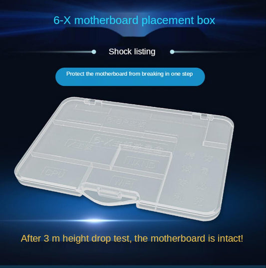 JCID 6-X Mother Board Storage Box For iPhone 6SP 7P 8 8P X Test Mother Board Storage Cpu Wifi NAND Plastic Box Anti-Pressure And Anti-Drop - ORIWHIZ