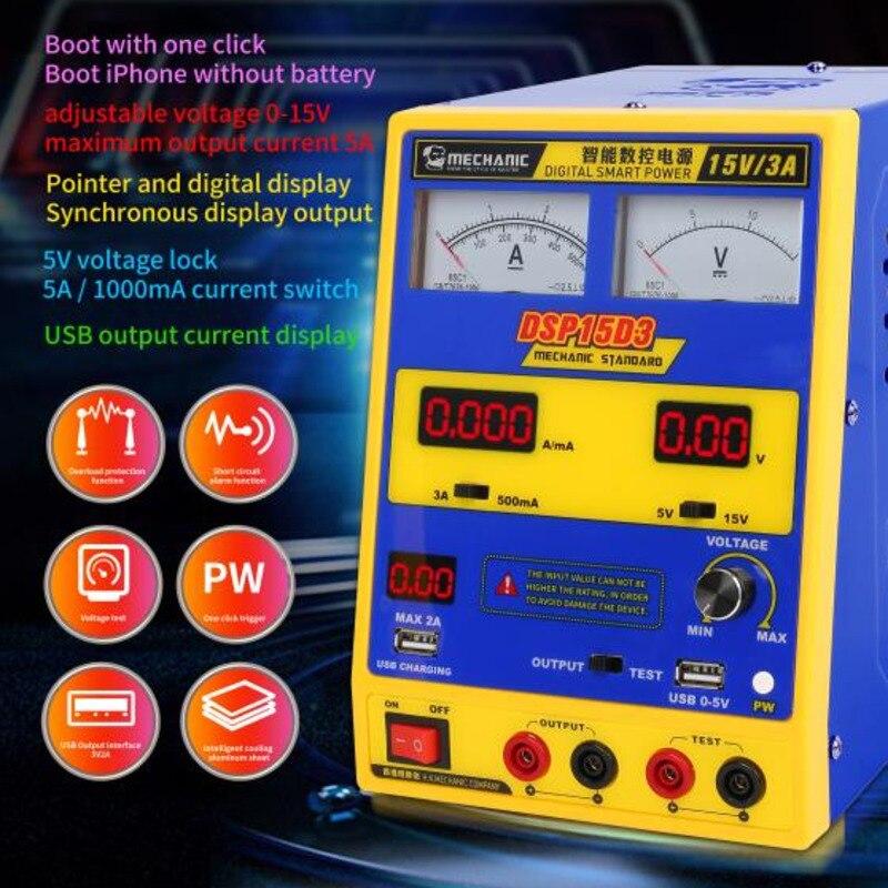 Mechanic Digital Smart DC Power Supply SDP15D5 SDP15D2 SDP15D3 Adjustable Voltage Regulator Boot Iphone Without Battery - Oriwhiz Replace Parts