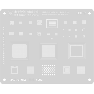 MIJING 0.12mm Japan Steel Tin Net for Iphone IPH 1-13 BGA Reballing Stencils Square Holes - ORIWHIZ