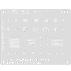 MJ BGA Reballing Solder Stencil For Oppo R11 series general VIVO X20/MI/NOTE3 and other models SDM660 CPU general series - ORIWHIZ